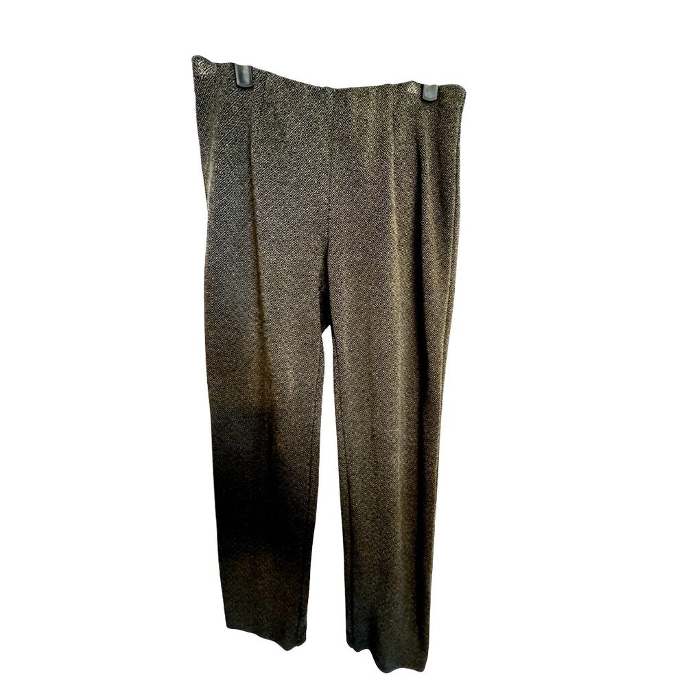2/$30 J. Jill Womens XS Slim Leg Ponte Pants Petite Black Patterned